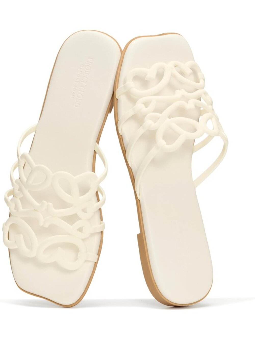 🆕Women's White Flat Sandals Non Slip Dressy Sandals Dress Sandals Outdoors